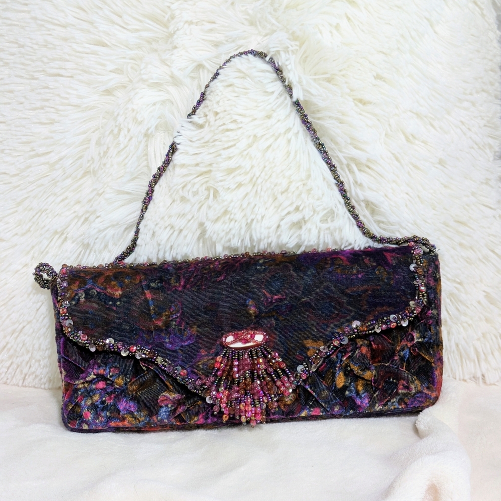 Mary Frances Women’s Velvet & Beaded Small Handbag Event, Holiday's